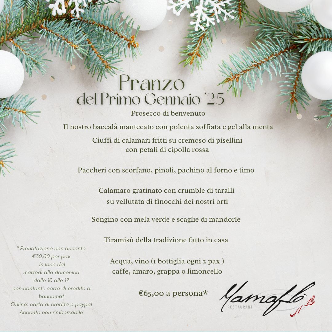 MENU 1 gennaio